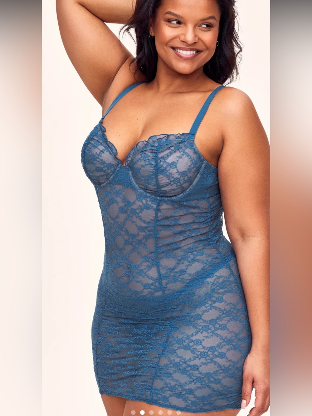 Adore Me Teal Lace Cheyenne Babydoll
